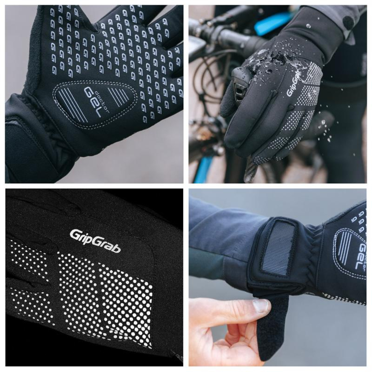 GripGrab Ride Waterproof Winter Gloves Black Velonova